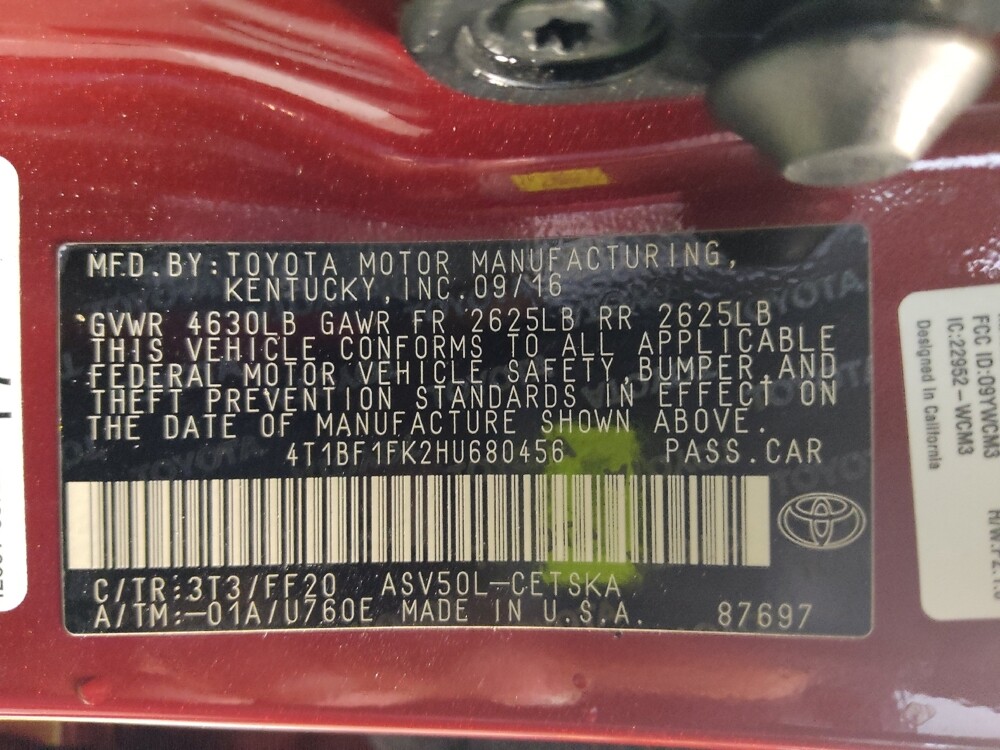 2017 Toyota Camry in Tampa, FL 33619 - 18125694 33