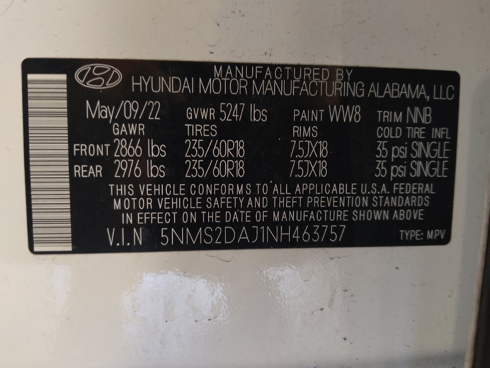 2022 Hyundai Santa Fe in Kissimmee, FL 34744 - 18125727 33