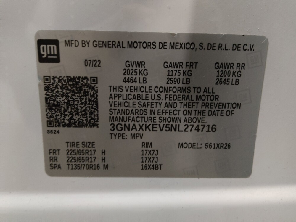 2022 Chevrolet Equinox in Orlando, FL 32808 - 18125745 33