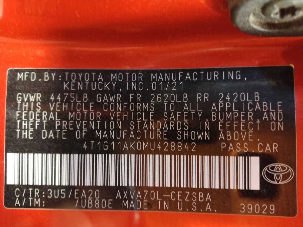 2021 Toyota Camry in Columbia, SC 29210 - 18125777 33