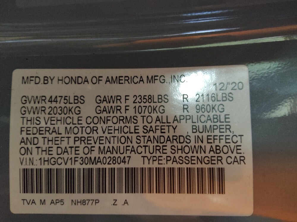 2021 Honda Accord in Raleigh, NC 27604 - 18125785 33