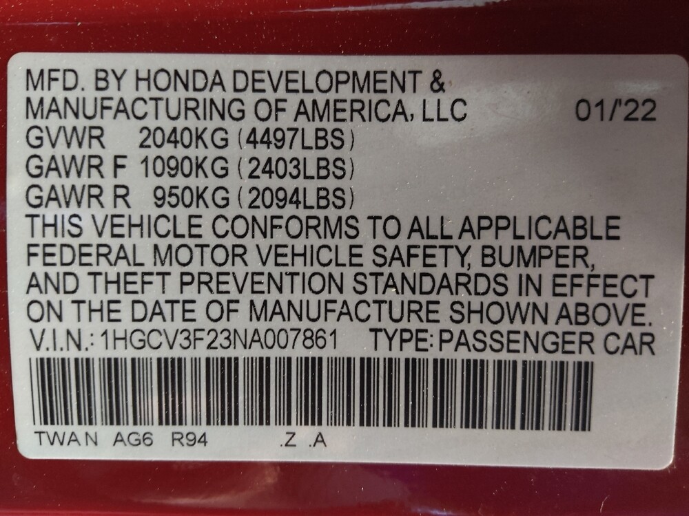 2022 Honda Accord in Tyler, TX 75701 - 18125846 33