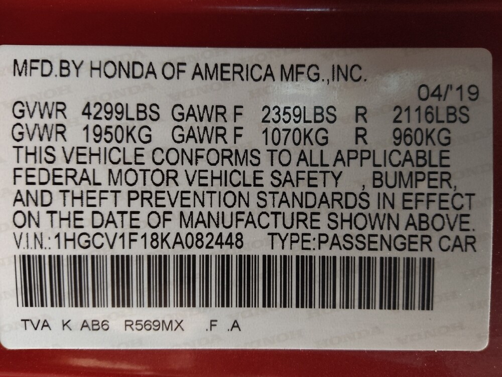 2019 Honda Accord in San Antonio, TX 78238 - 18125856 33