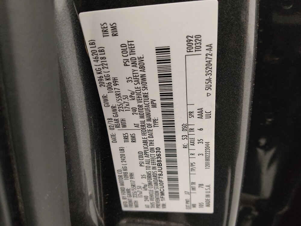 2018 Ford Escape in Gladstone, MO 64118 - 18125941 33