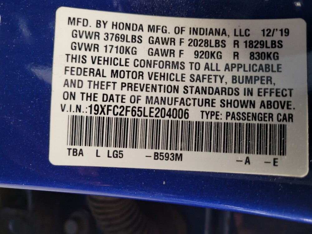 2020 Honda Civic in Torrance, CA 90504 - 18126027 33