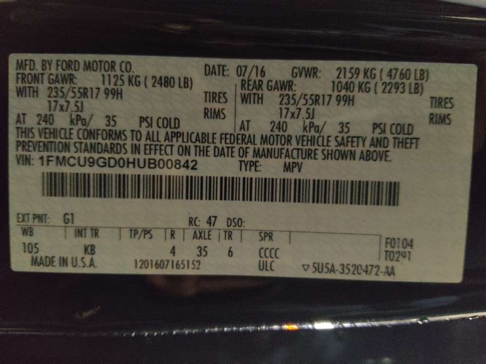 2017 Ford Escape in Augusta, GA 30907 - 18126037 33