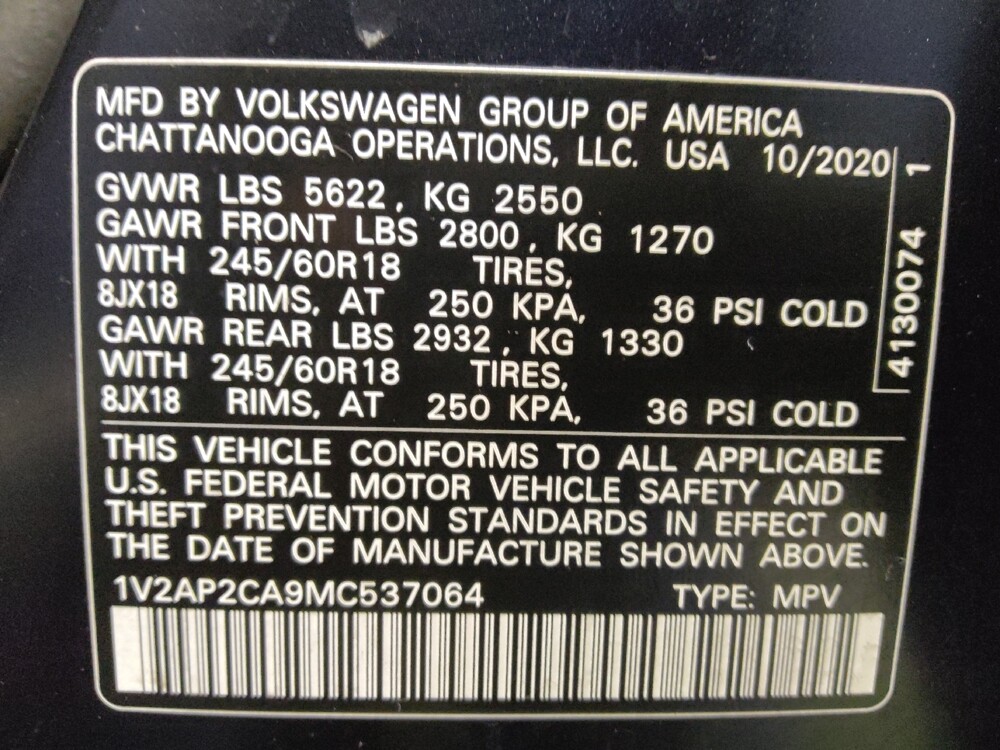 2021 Volkswagen Atlas in Tucson, AZ 85705 - 18126061 33