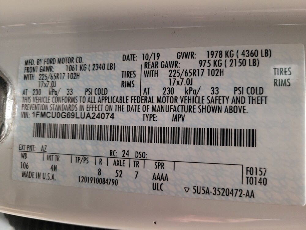 2020 Ford Escape in Sanford, FL 32773 - 18126099 33