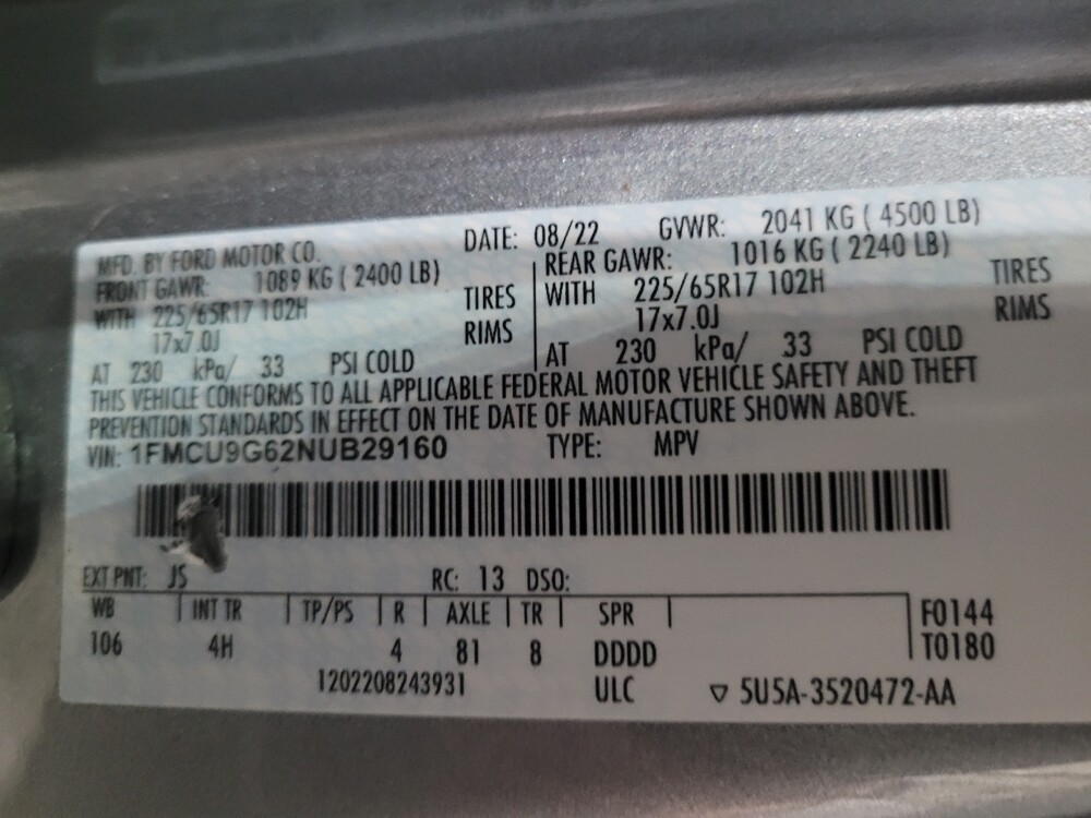 2022 Ford Escape in Chesapeake, VA 23320 - 18126193 33