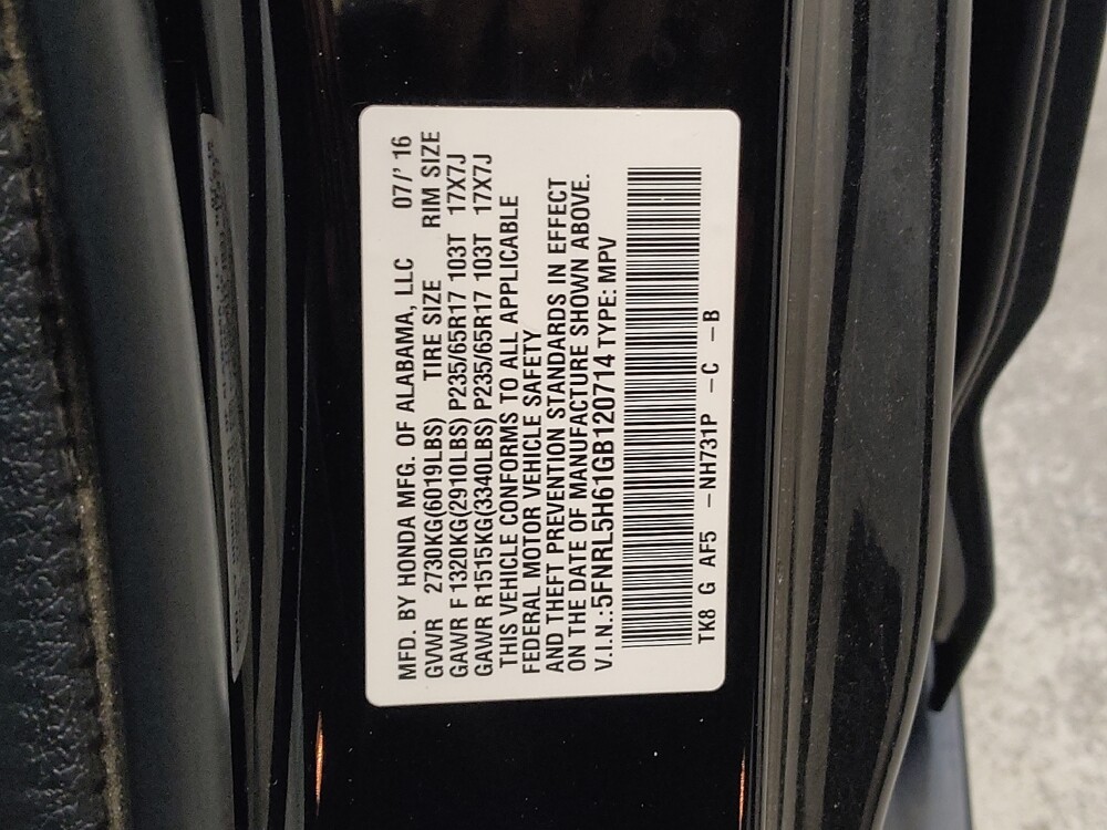 2016 Honda Odyssey in Fairfield, OH 45014 - 18126255 33