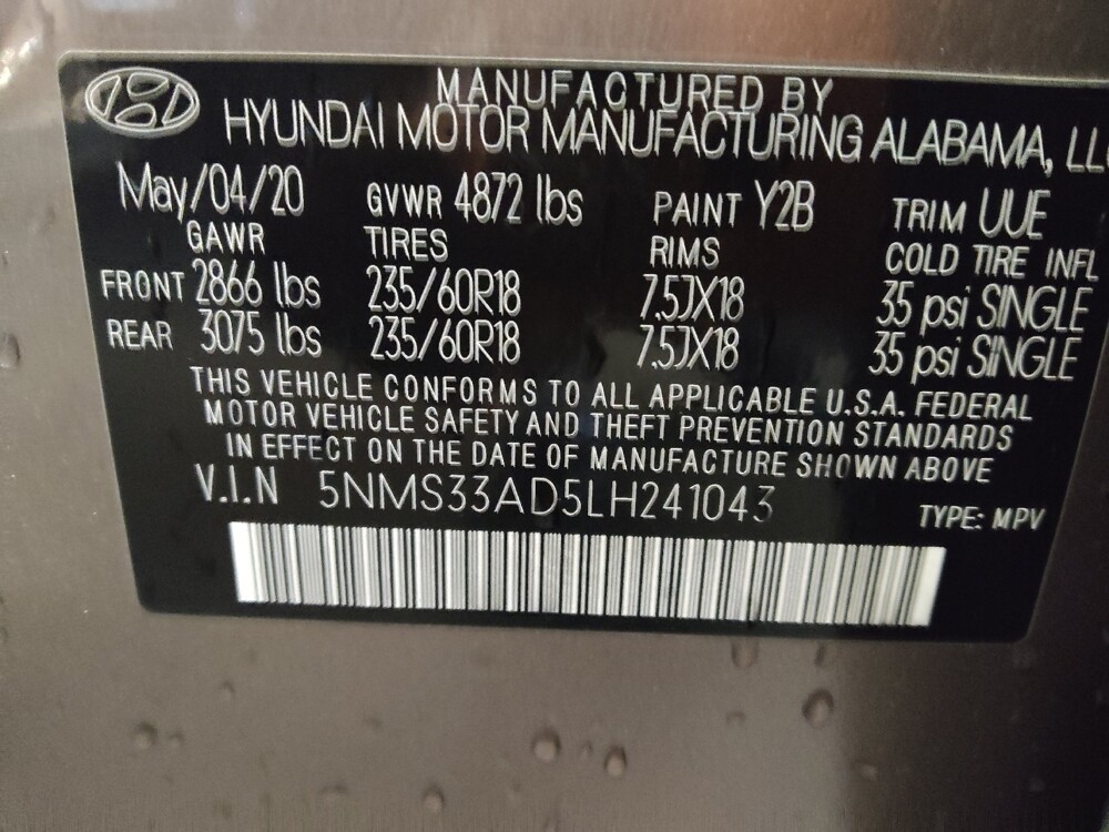 2020 Hyundai Santa Fe in Greenville, NC 27834 - 18126290 33