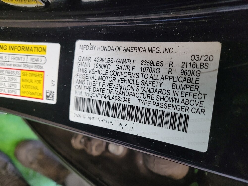 2020 Honda Accord in Toledo, OH 43617 - 18126329 33