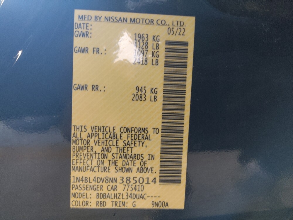 2022 Nissan Altima in Conyers, GA 30094 - 18126339 33