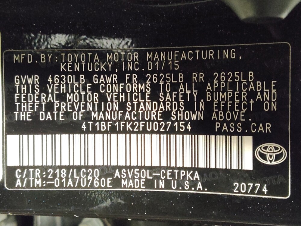 2015 Toyota Camry in Lauderdale Lakes, FL 33313 - 18126356 33