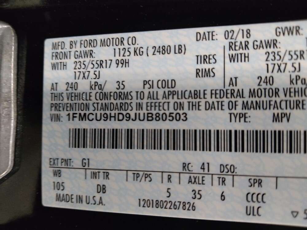 2018 Ford Escape in Union City, GA 30291 - 18126429 33