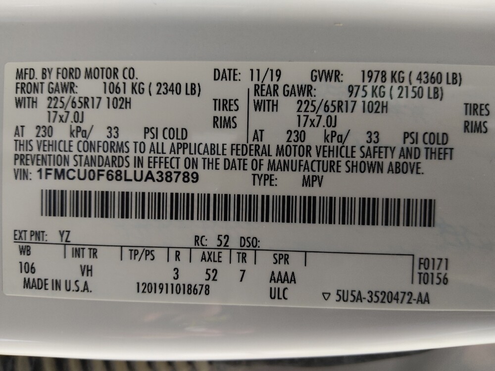 2020 Ford Escape in Houston, TX 77034 - 18126437 33