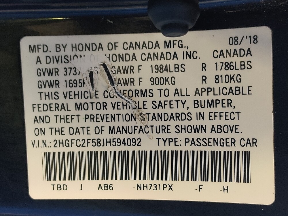 2018 Honda Civic in Round Rock, TX 78664 - 18126444 33