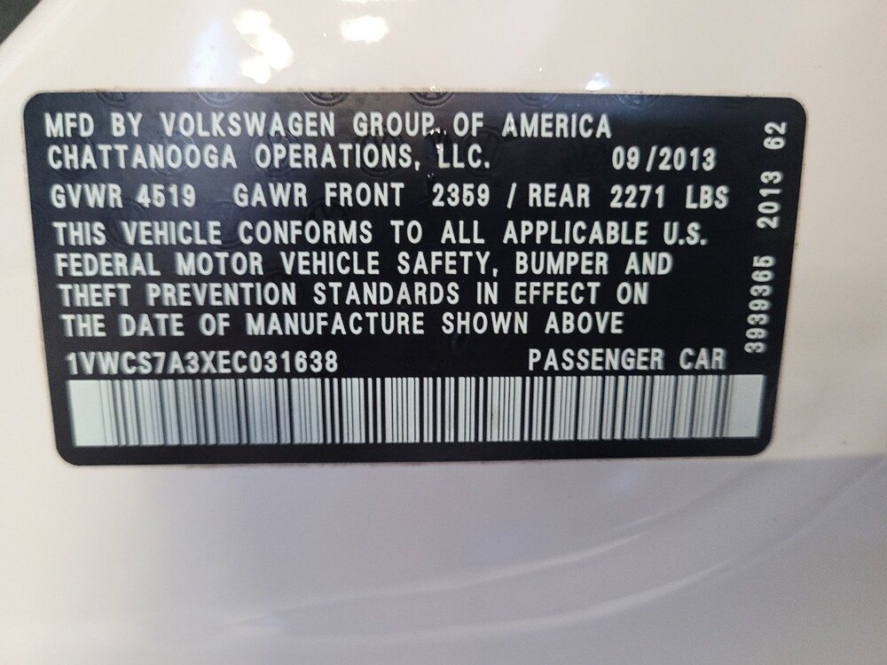 2014 Volkswagen Passat in Clearwater, FL 33764 - 18126454 33