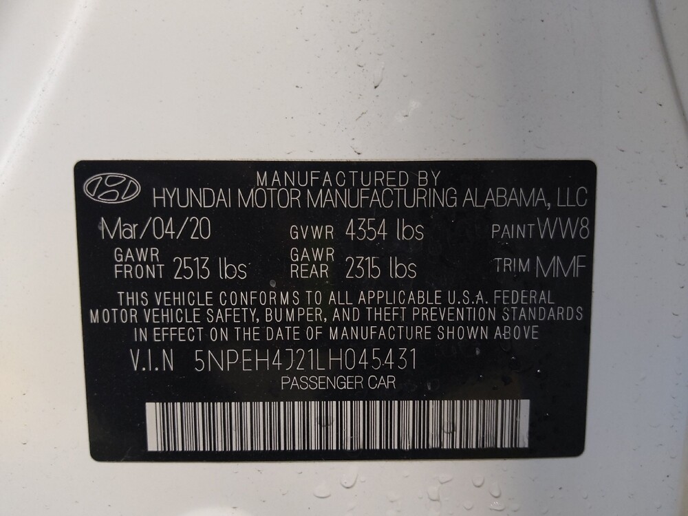 2020 Hyundai Sonata in Clearwater, FL 33764 - 18126478 33