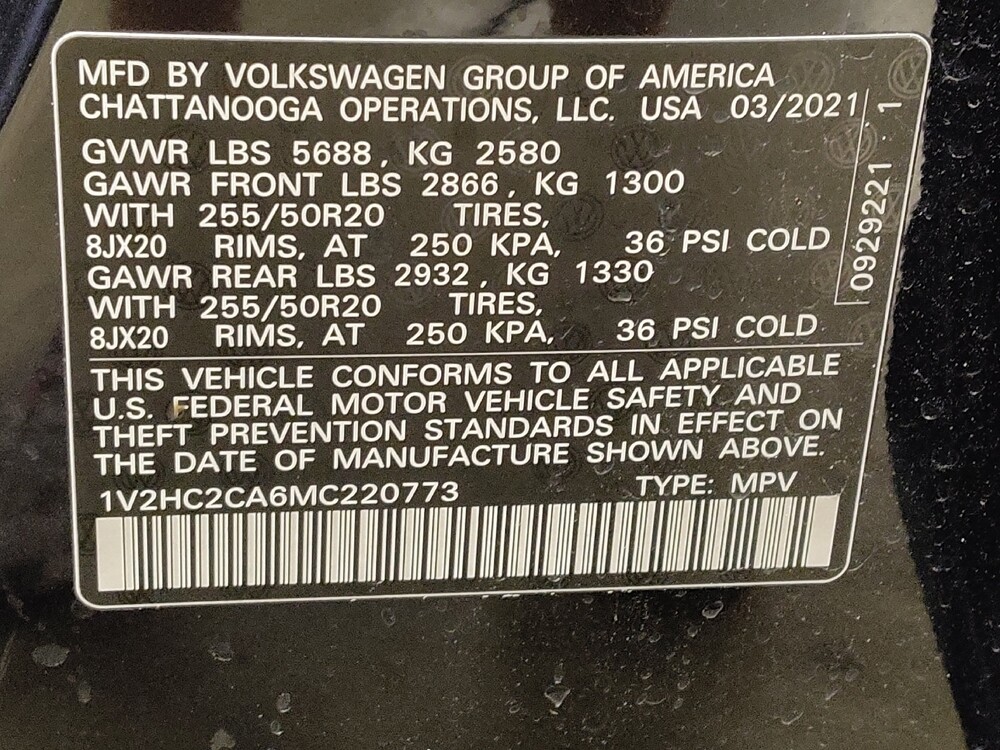 2021 Volkswagen Atlas in Arlington, TX 76011 - 18126488 33