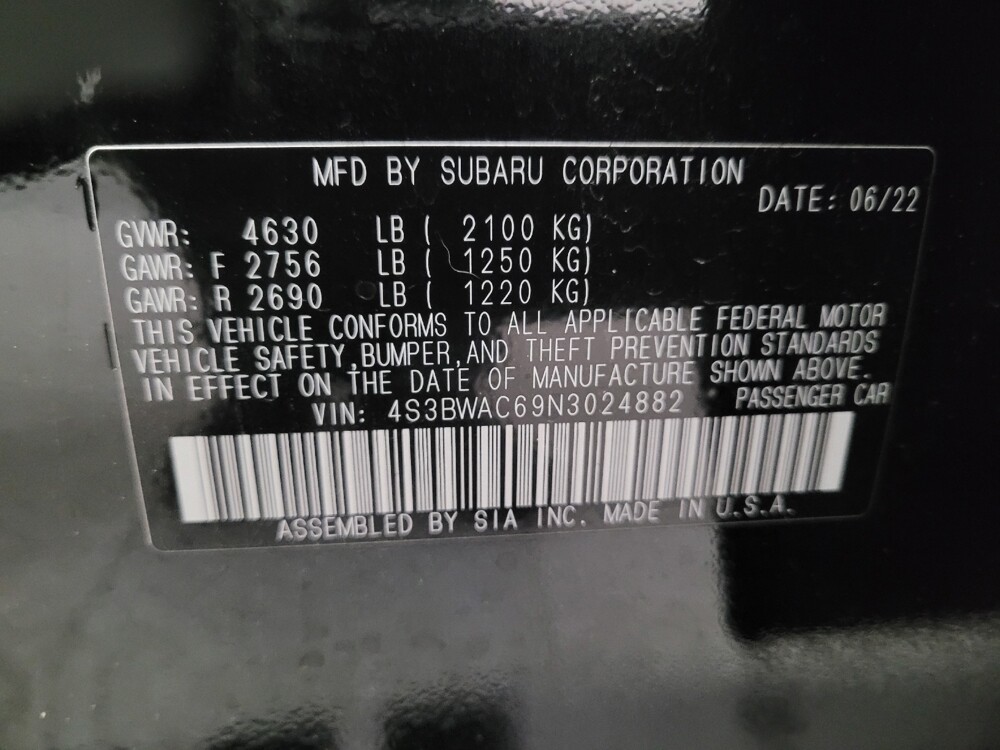 2022 Subaru Legacy in Downey, CA 90241 - 18126634 33