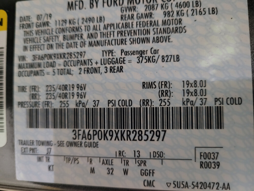 2019 Ford Fusion in Stone Mountain, GA 30083 - 18126654 33