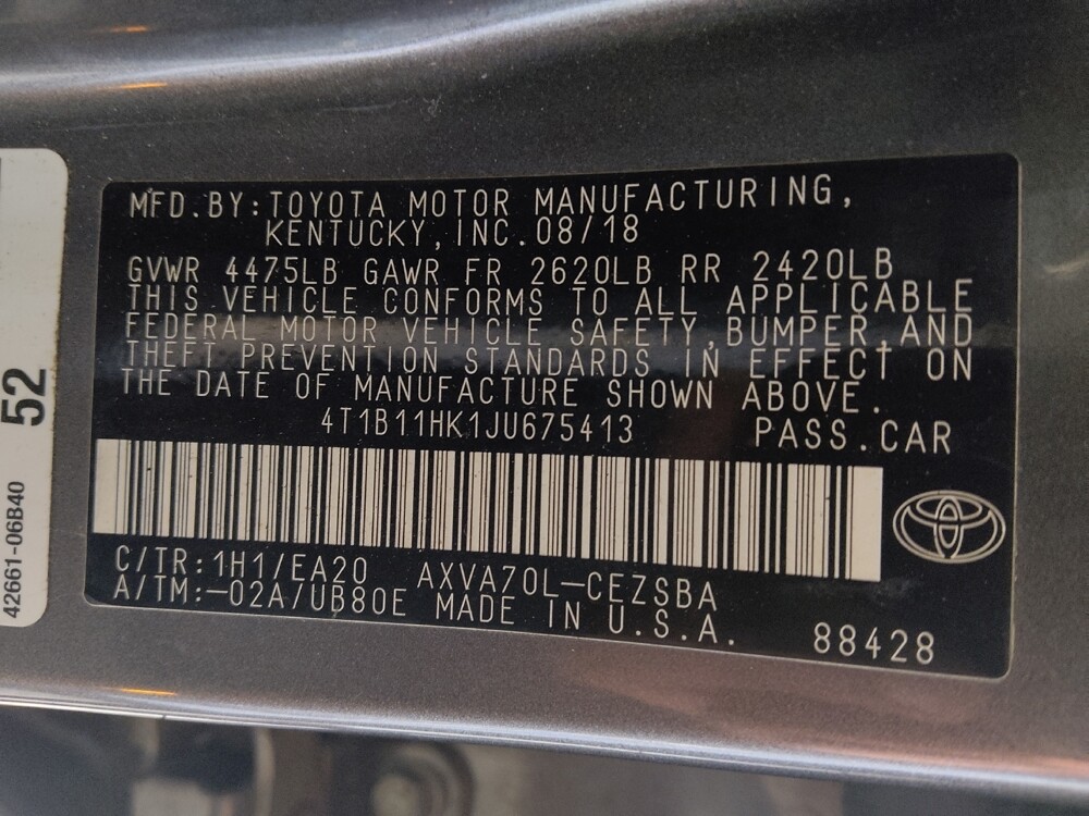 2018 Toyota Camry in Albany, GA 31705 - 18126658 33