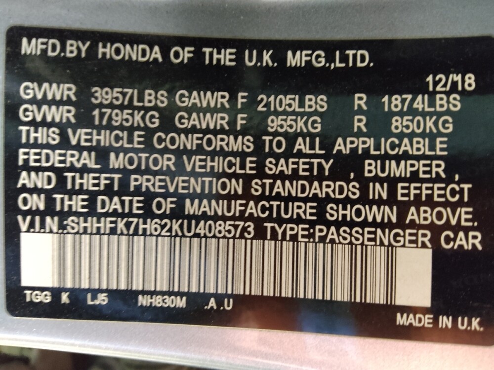 2019 Honda Civic in Glendale, AZ 85301 - 18126726 33