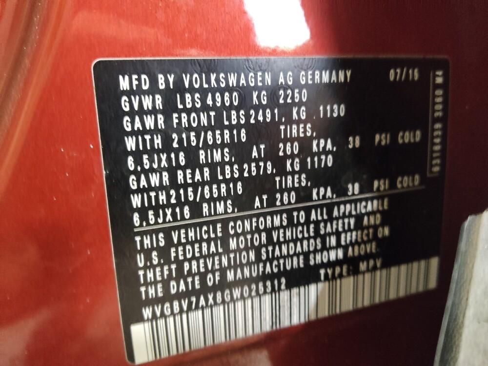 2016 Volkswagen Tiguan in Pensacola, FL 32505 - 18126768 33