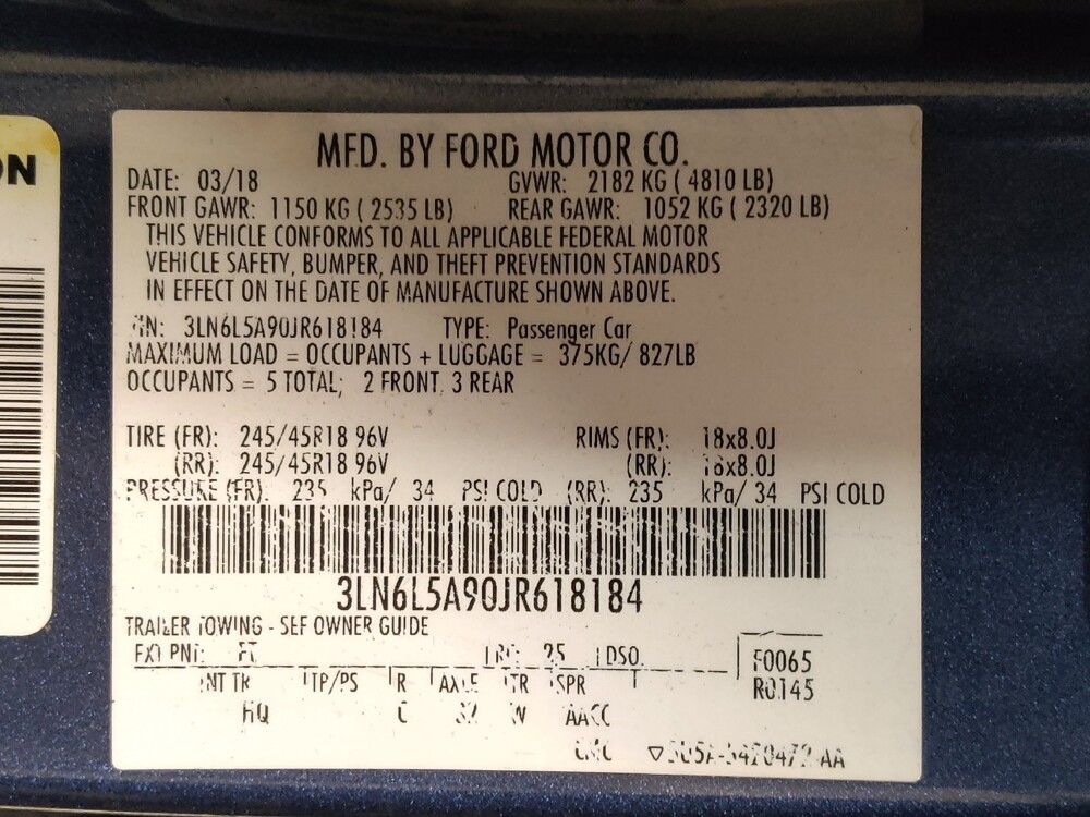 2018 Lincoln MKZ in Jacksonville, FL 32225 - 18126786 33