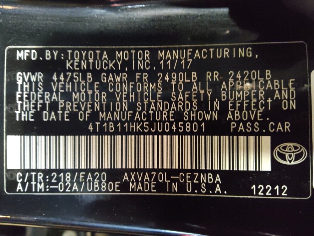 2018 Toyota Camry in Orlando, FL 32808 - 18126787 33