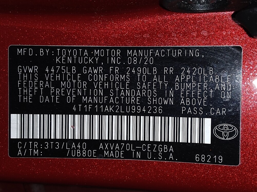 2020 Toyota Camry in Jacksonville, FL 32225 - 18126797 33