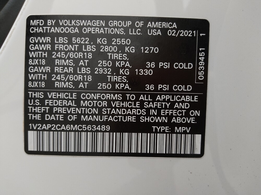 2021 Volkswagen Atlas in Albuquerque, NM 87123 - 18126847 33