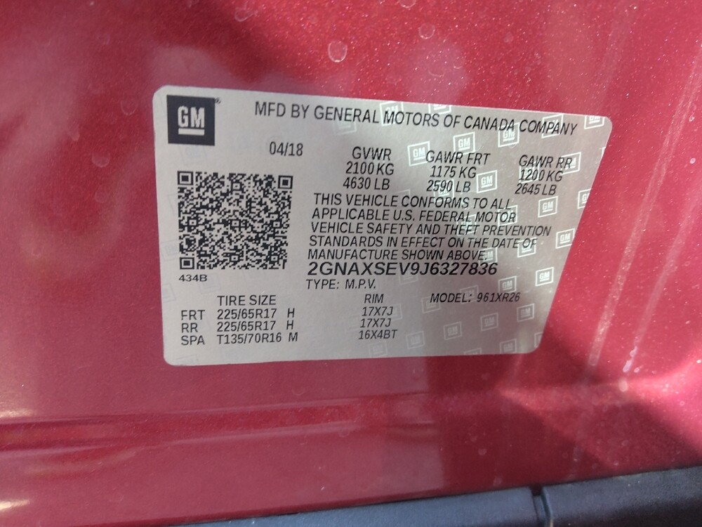 2018 Chevrolet Equinox in St. Louis, MO 63136 - 18126968 33