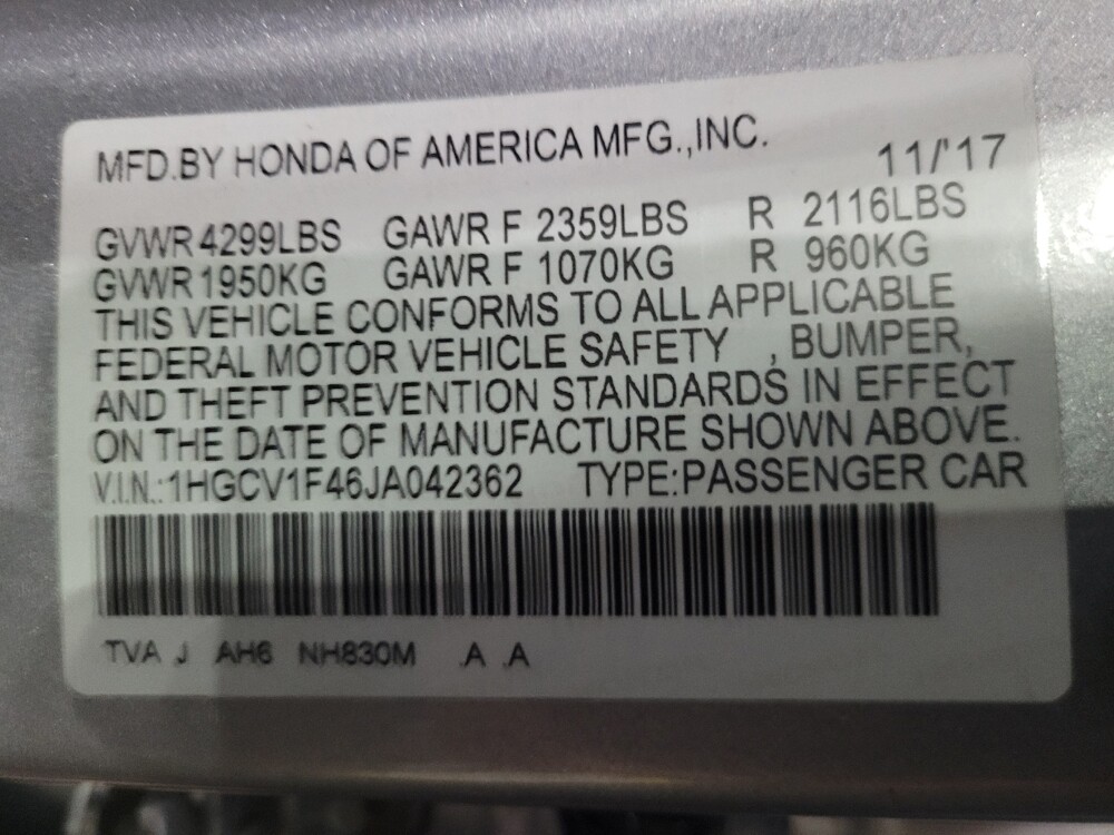 2018 Honda Accord in Newport News, VA 23601 - 18126987 33