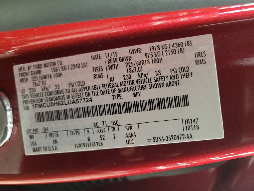 2020 Ford Escape in Downey, CA 90241 - 18127156 33