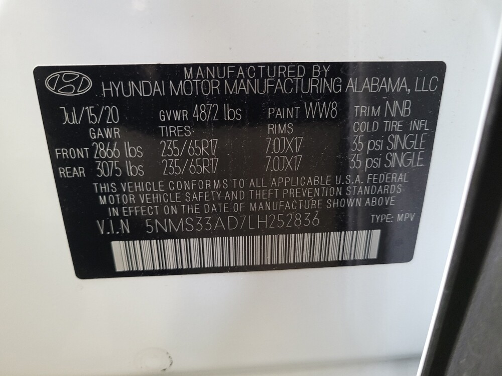 2020 Hyundai Santa Fe in Downey, CA 90241 - 18127157 33