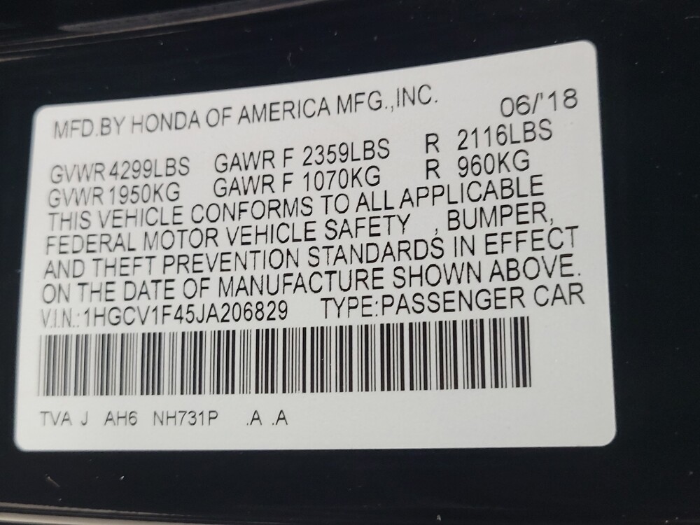 2018 Honda Accord in Madison, TN 37115 - 18127302 33