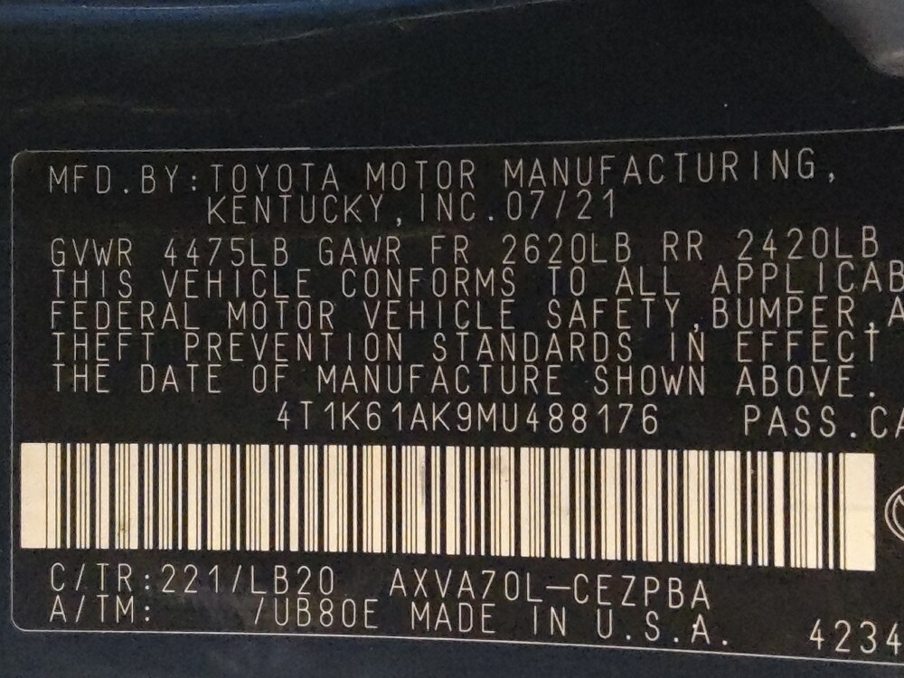 2021 Toyota Camry in Round Rock, TX 78664 - 18127323 33