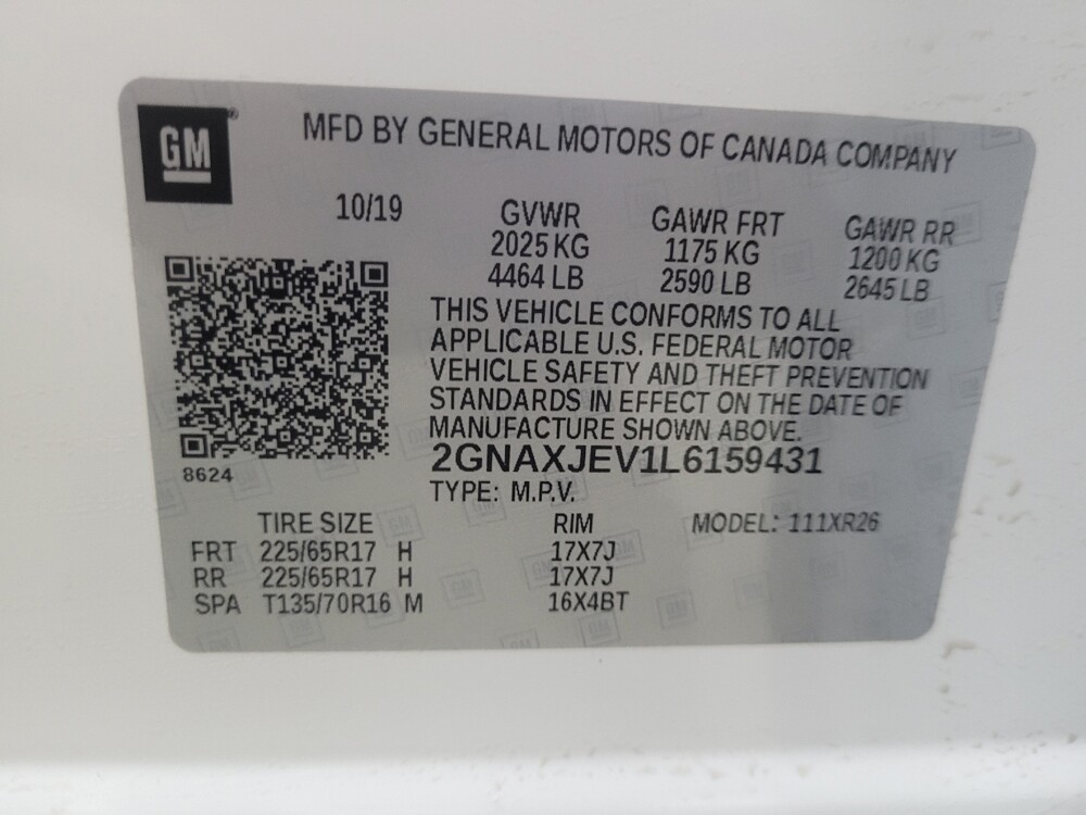 2020 Chevrolet Equinox in Highland, IN 46322 - 18127405 33