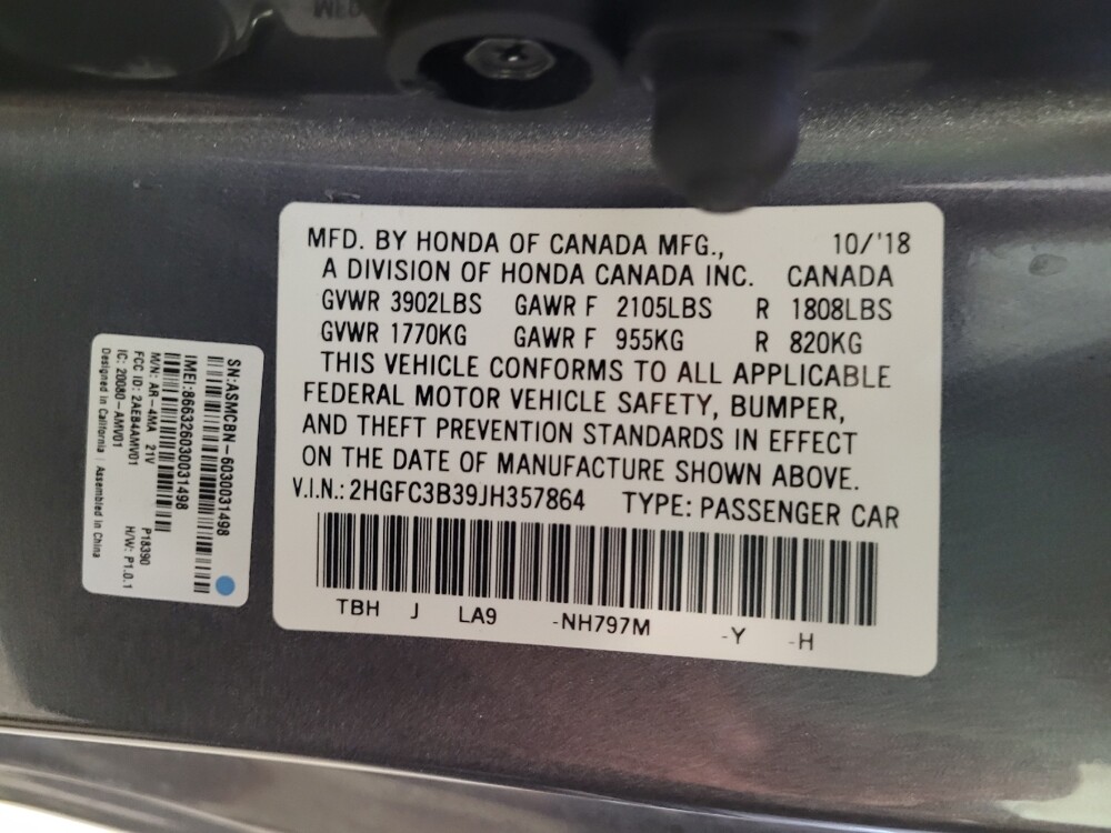 2018 Honda Civic in Sacramento, CA 95821 - 18127456 33