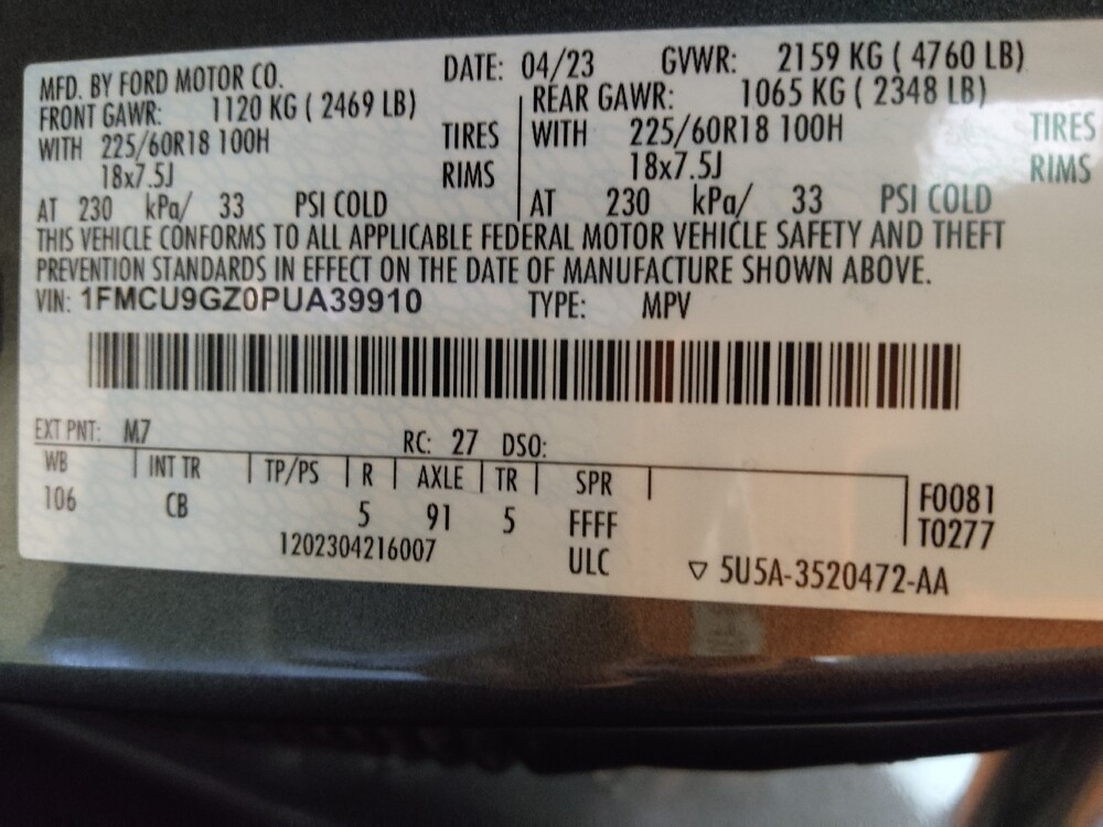 2023 Ford Escape in Glendale, AZ 85301 - 18127521 33