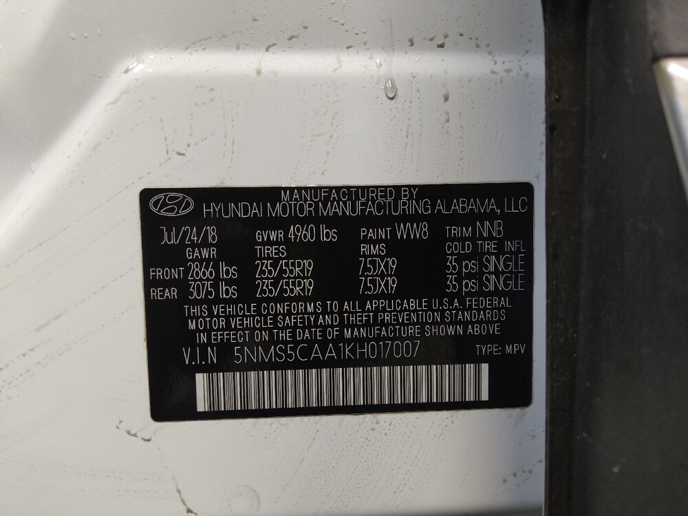 2019 Hyundai Santa Fe in Tampa, FL 33612 - 18127531 33