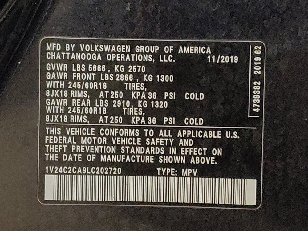 2020 Volkswagen Atlas in Savannah, GA 31419 - 18127565 33