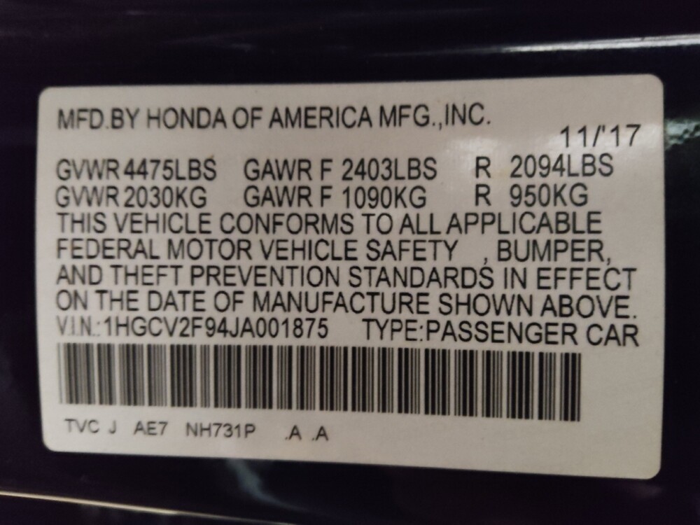 2018 Honda Accord in Hialeah, FL 33014 - 18127579 33