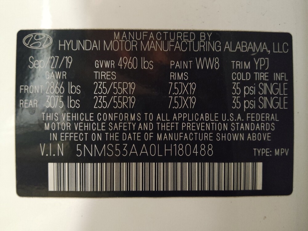 2020 Hyundai Santa Fe in West Palm Beach, FL 33409 - 18127582 33