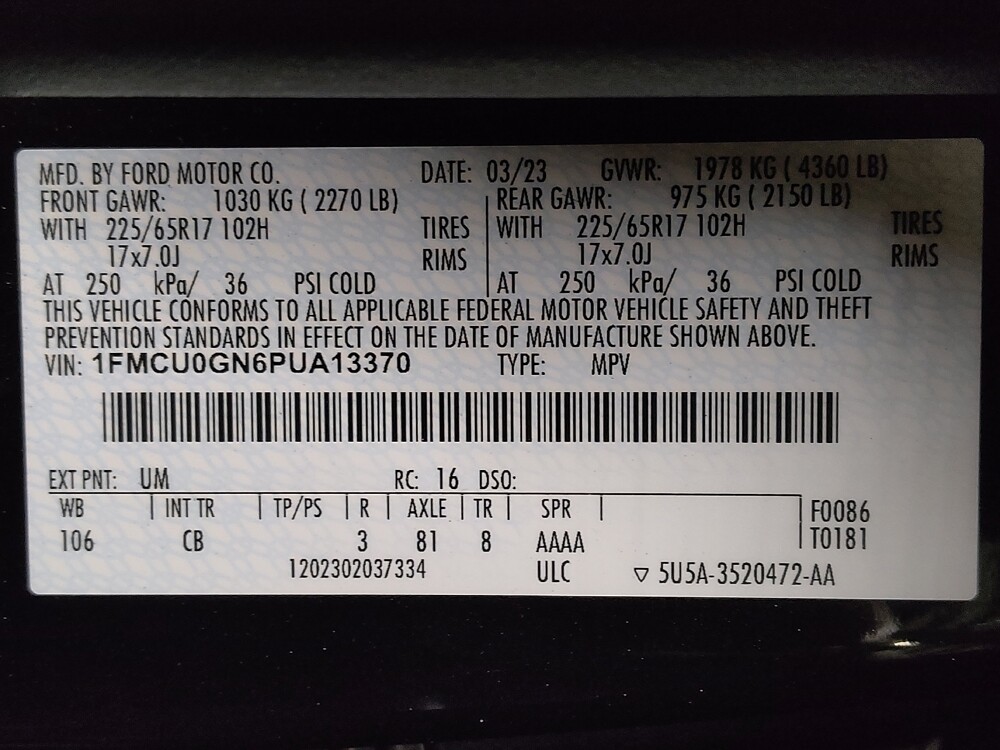 2023 Ford Escape in Orlando, FL 32808 - 18127593 33