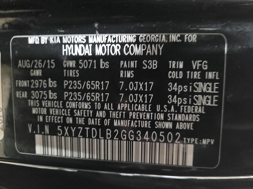 2016 Hyundai Santa Fe in New Castle, DE 19720 - 18127715 33