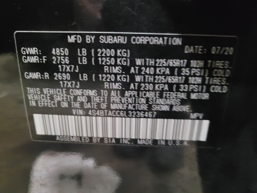 2020 Subaru Outback in New Castle, DE 19720 - 18127733 33