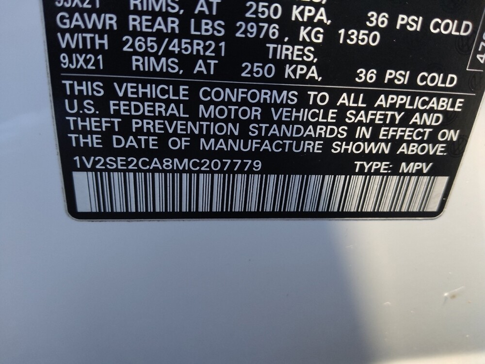 2021 Volkswagen Atlas in Augusta, GA 30907 - 18127859 33